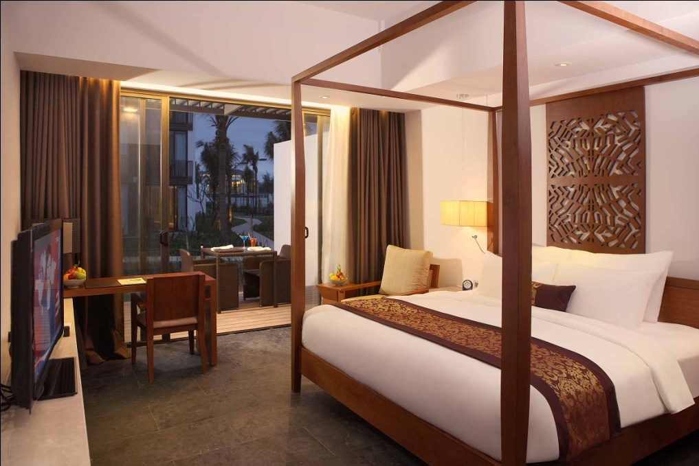 Tại Sunrise, hệ thống phòng nghỉ sang trọng, đầy đủ tiện nghi, mang lại cho du khách giấc ngủ ngon sau một ngày dài khám phá phố cổ.