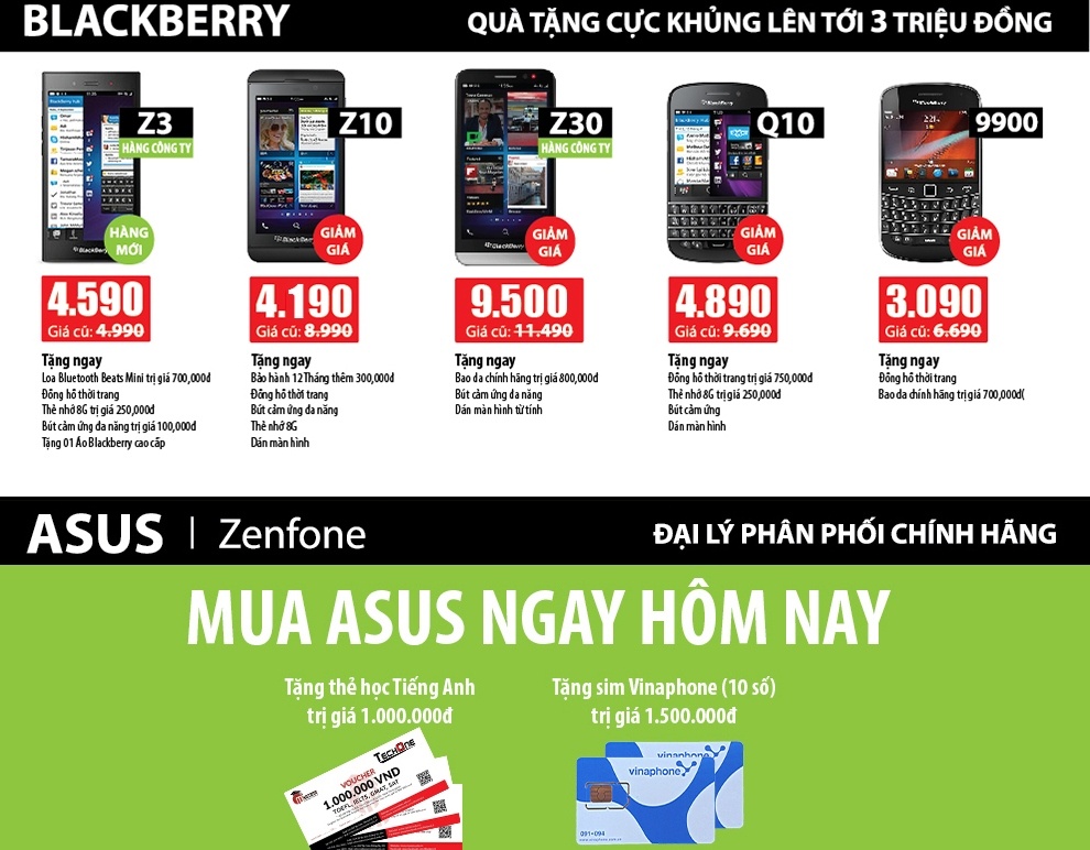 Blackberry, Asus Zenfone giam gia 50% chao don tan sinh vien hinh anh