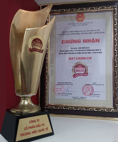 Hanghieusales.com được trao chứng chỉ “Hàng chính hiệu - Thương hiệu chính hãng”