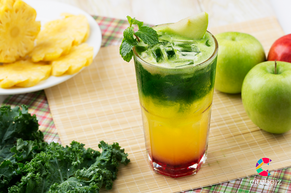 Sinh to cai xoan va trai cay - thuc uong duong da, giu dang hinh anh