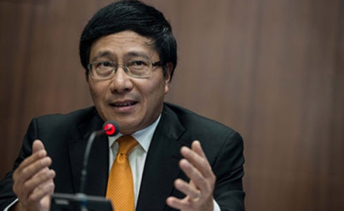 Phó Thủ tướng, Bộ trưởng Ngoại giao Phạm Bình Minh phát biểu tại Trung tâm nghiên cứu chiến lược và quốc tế (CSIS)