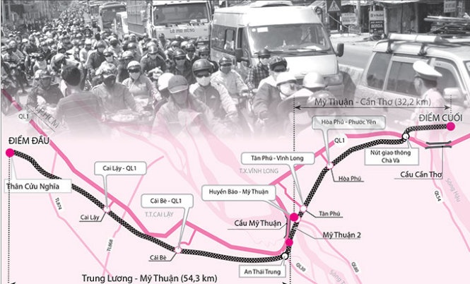 Giam quy mo duong Trung Luong - Can Tho cho vua tui tien hinh anh