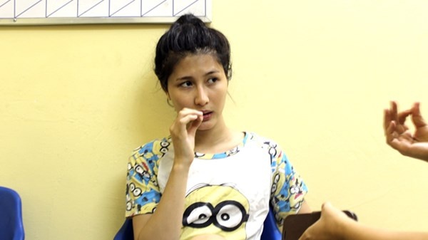 Nguyễn Văn Hiếu tại cơ quan công an.