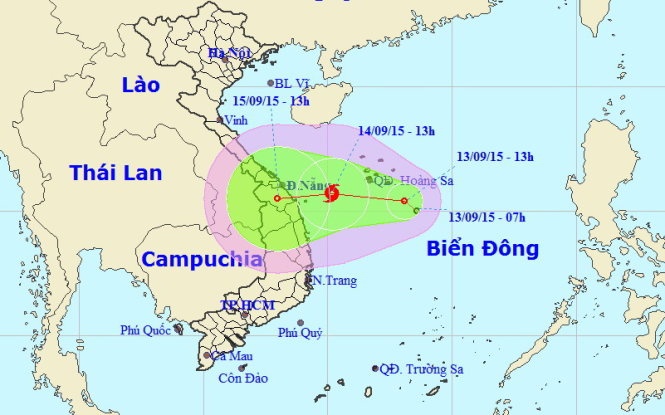 Ap thap nhiet doi huong thang mien Trung hinh anh