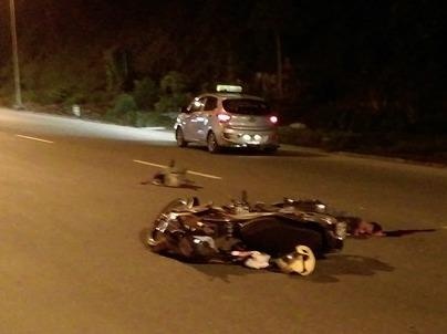 Xe khach bo chay sau tai nan lam chet mot quan nhan hinh anh