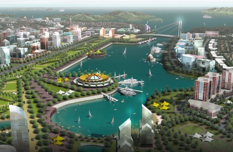 Xay tuyen duong truc chinh Khu kinh te Van Don hinh anh