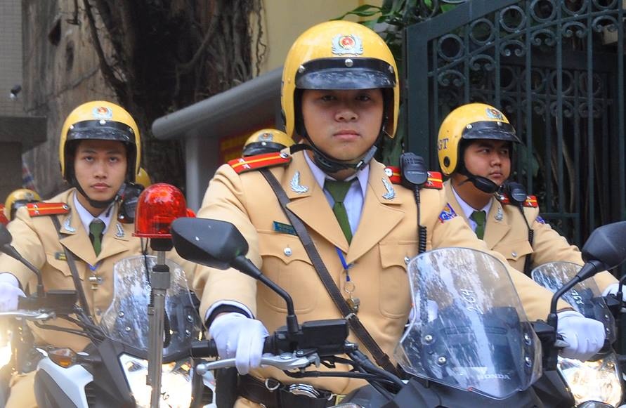 Huy dong CSGT 7 tinh phan luong tu xa dip Dai hoi Dang hinh anh