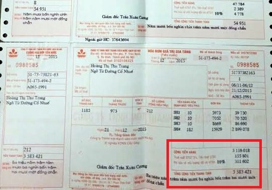 Gia dinh nhan hoa don nuoc 3,6 trieu dong hinh anh
