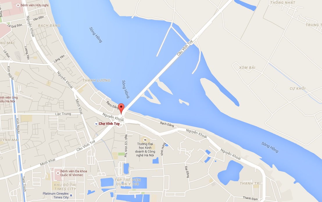 truy taxi vuot au tren cau Vinh Tuy anh 1