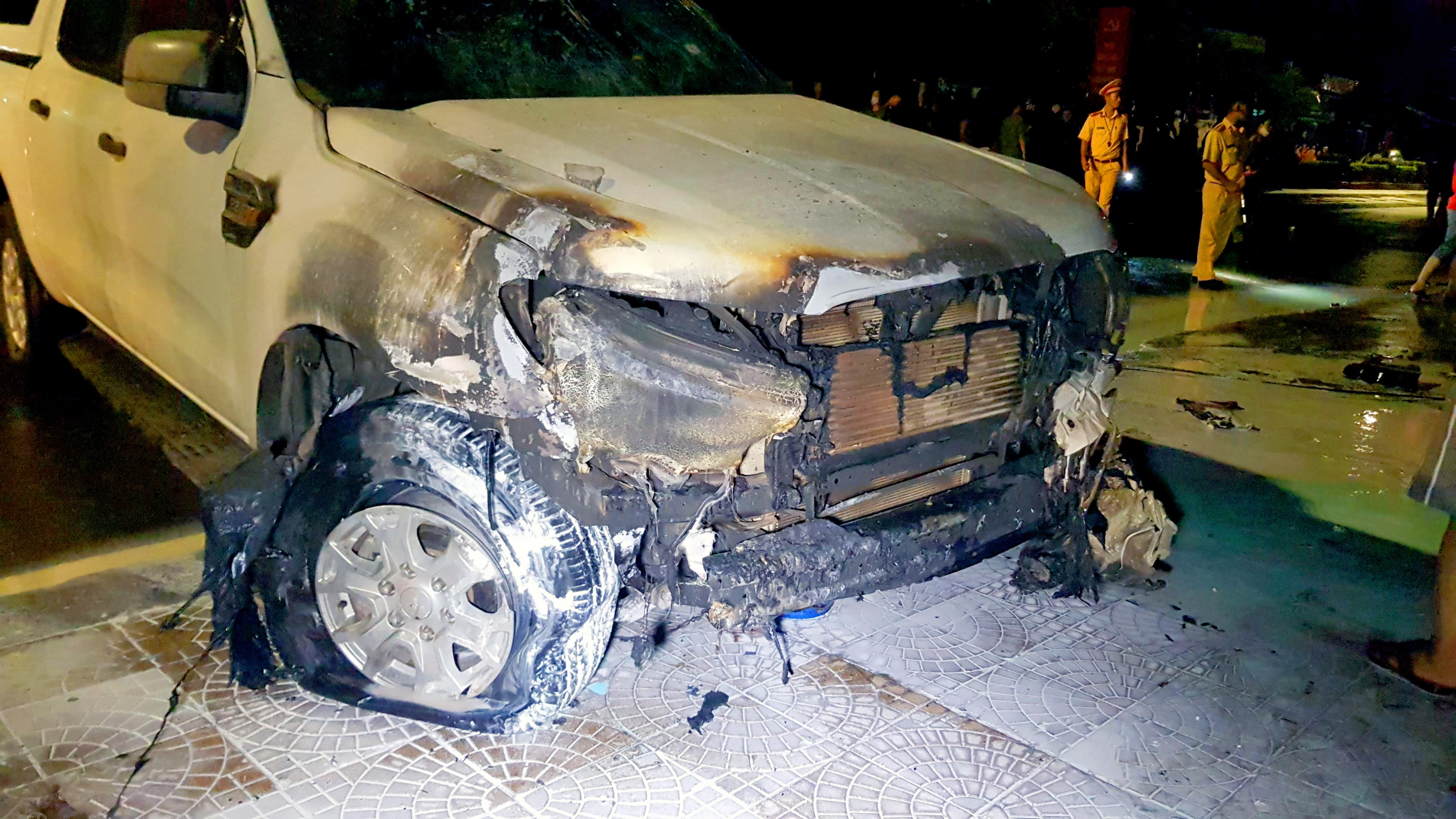 Xe container gay tai nan o Binh Phuoc anh 1