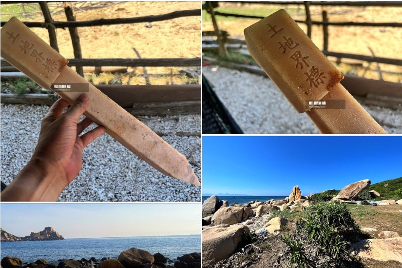 Xac minh coc nhua ghi chu Trung Quoc troi dat vao bo bien Khanh Hoa hinh anh