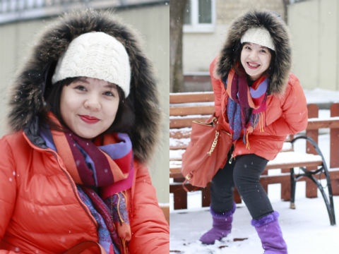 MC Diem Quynh tre trung giua troi tuyet trang hinh anh