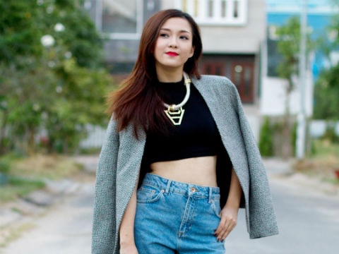 6 set do street style cuon hut nhu Dinh Huong hinh anh