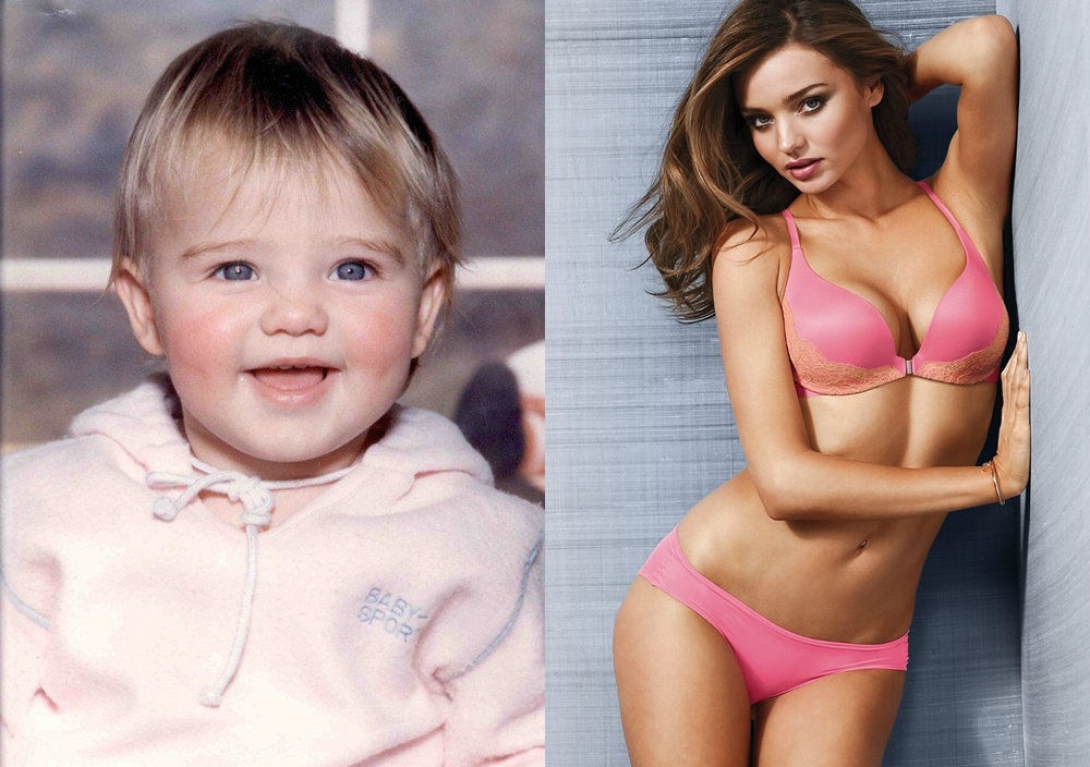 Miranda đáng yêu khi còn là một cô bé. Hiện tại, cô đang là một trong những siêu mẫu được săn đón nhất thế giới.