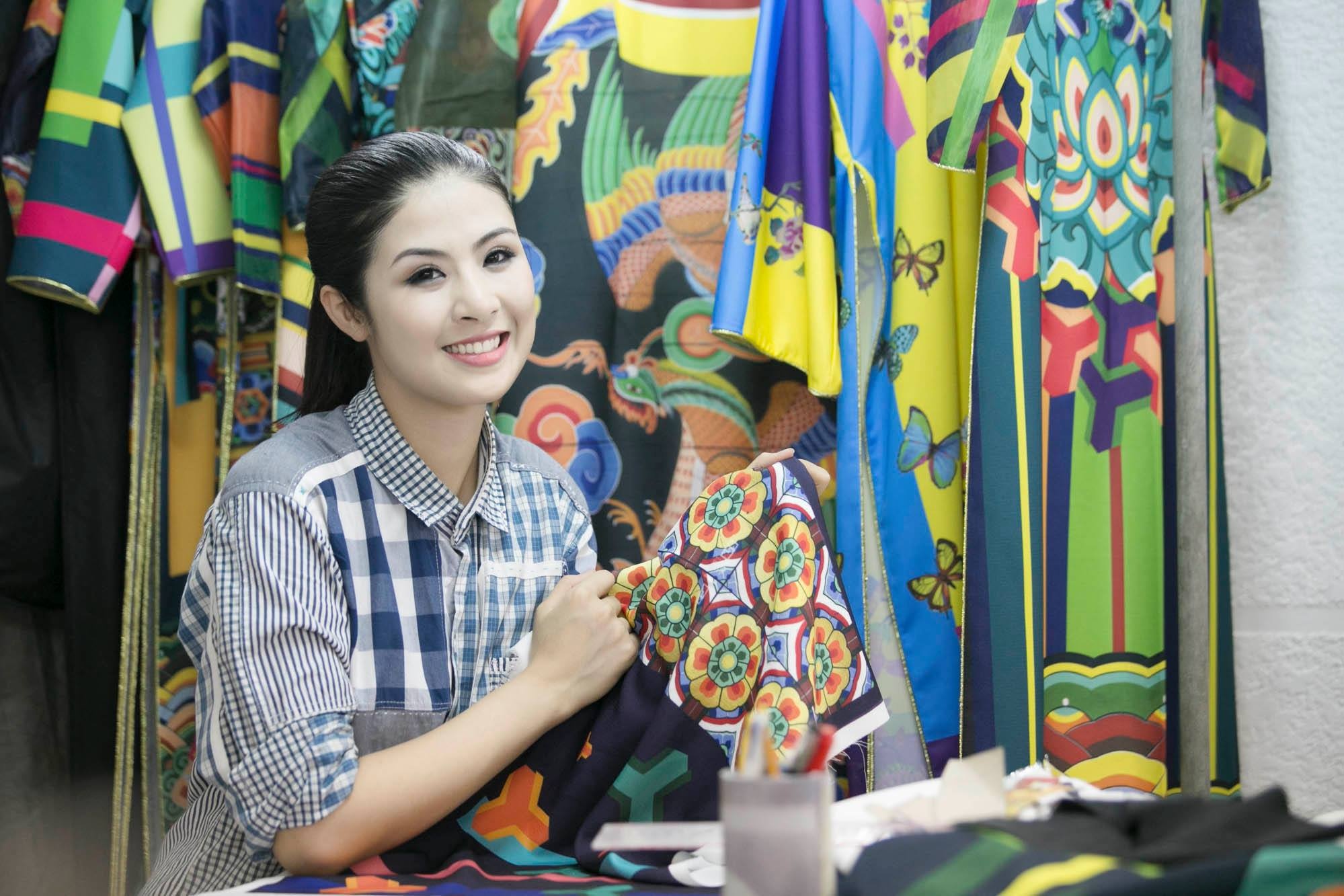 Ngoc Han tat bat chuan bi cho bo suu tap ao dai hinh anh