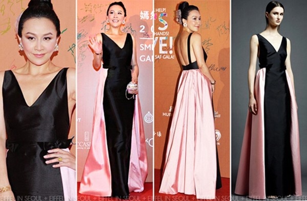 hiết kế cao cấp này đã từng xuất hiện cùng nữ diễn viên Lưu Gia Linh vào tháng 5/2013. Trong lần 