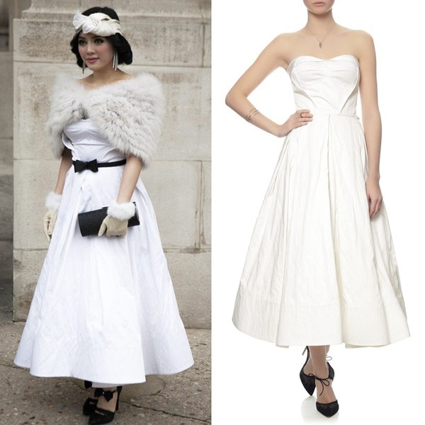 Xuất hiện tại show Chanel trong Tuần lễ thời trang cao cấp Xuân/Hè 2014, Lý Nhã Kỳ chọn một chiếc váy midi màu trắng của thương hiệu Maticevski. Bộ váy này nhận nhiều lời chê do cách phối phụ kiện khá nặng nề. Hơn nữa, nó không hợp với vóc dáng đậm đà của cô. Mọi đường cong bị giấu tiệt, trông cô lùn hẳn đi nhưng vóc dáng lại 