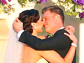 Nick Carter hon co dau dam duoi trong ngay cuoi hinh anh