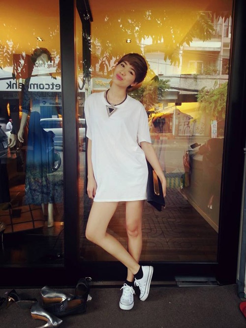 Huỳnh Nu nghịch ngợm cùng xu hướng 