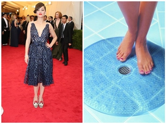 Marion Cotillard khiến nhiều người liên tưởng đến thảm chùi chân.