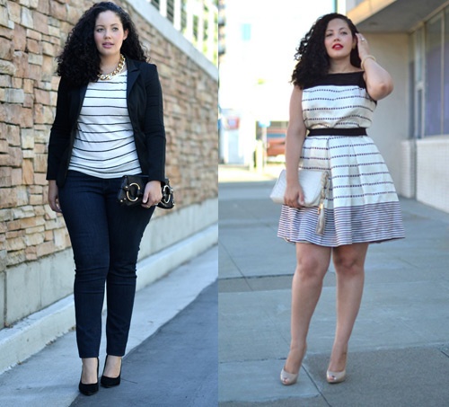 Ai bảo rằng người béo không nên mặc kẻ sọc ngang?