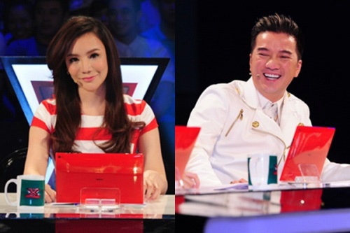 Đàm Vĩnh Hưng không ngừng trêu đùa Hồ Quỳnh Hương khi cả 2 cùng ngồi trên ghế nóng.