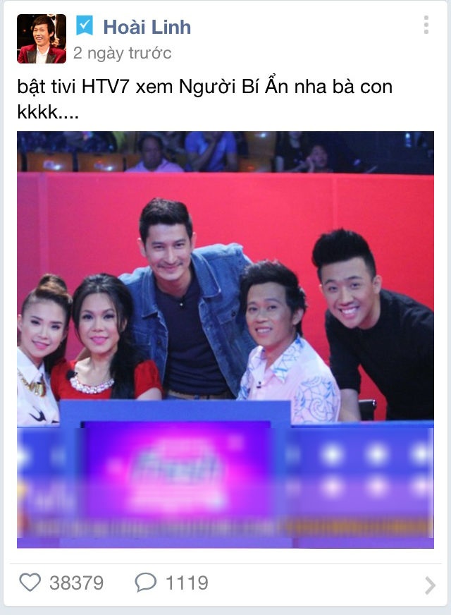 Danh hài cũng thường xuyên cập nhật 