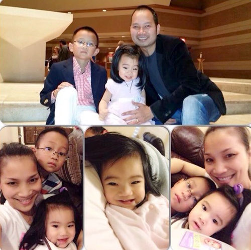 Gia đình hạnh phúc của Hồng Ngọc.