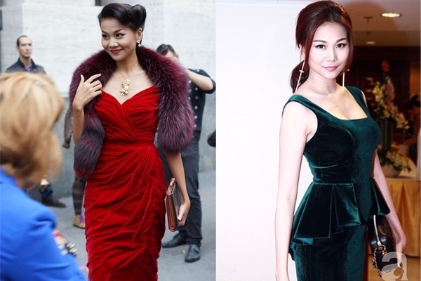 Thật khác xa so với hình ảnh diện đầm peplum nhung mới đây của cô.