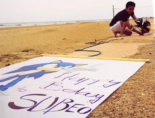 Nha Ha Ho dung phao hoa, truc thang mung sinh nhat Subeo hinh anh