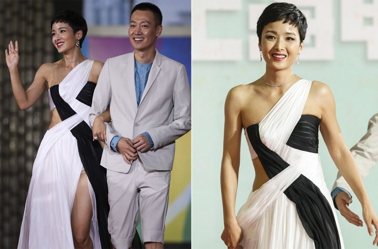 Một nữ diễn viên khác với bộ trang phục có thiết kế táo bạo để lộ quần chíp.