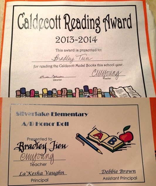 Thành tích học tập đáng ngưỡng mộ của Kiến Văn.