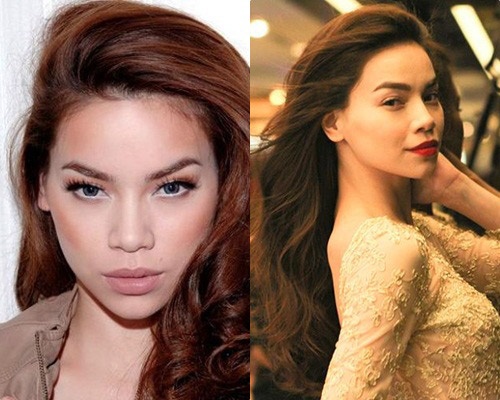 Trước đây nữ ca sĩ từng giấu đi bọng mắt to bằng cách trang điểm. Tuy nhiên khi so sánh hình ảnh khi cô làm đẹp để bọng mắt to, nhìn cô cuốn hút, xinh đẹp hơn rất nhiều. 