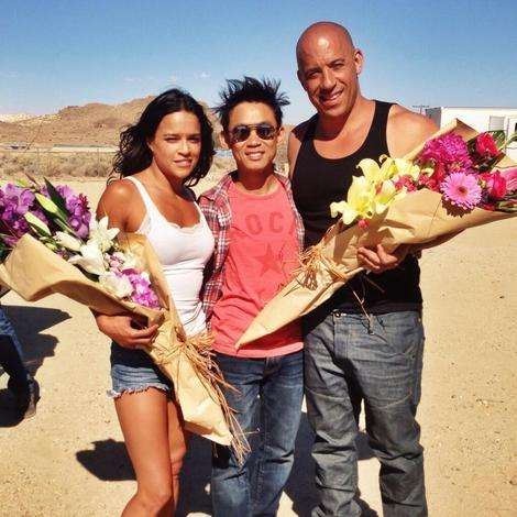 Cặp đôi nhân vật chính của Fast & Furious và đạo diễn James Wan.