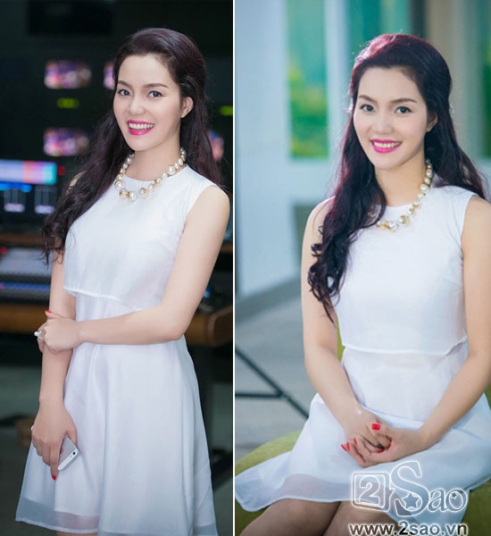 Nữ ca sĩ Ngọc Anh ngày càng thon gọn hơn sau khi giảm cân. Giờ đây, cô đã thoải mái để chọn lựa những chiếc váy sáng màu khoe nét trẻ trung, thanh mảnh của vóc dáng.