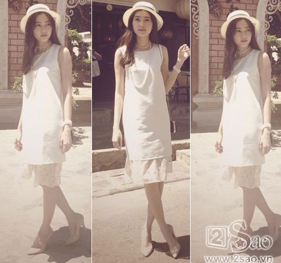 Hoa hậu Thu Thảo nhẹ nhàng thanh thoát dạo phố với 