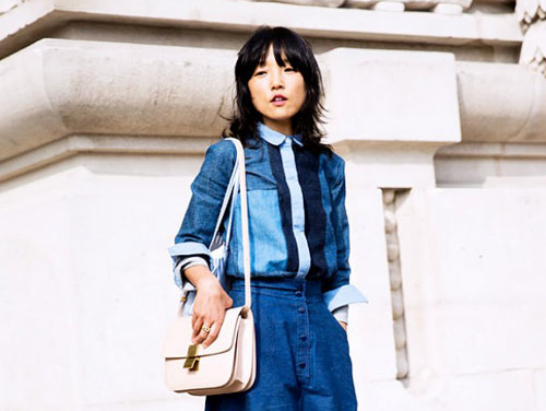 Mot denim chap va me hoac fan thoi trang hinh anh