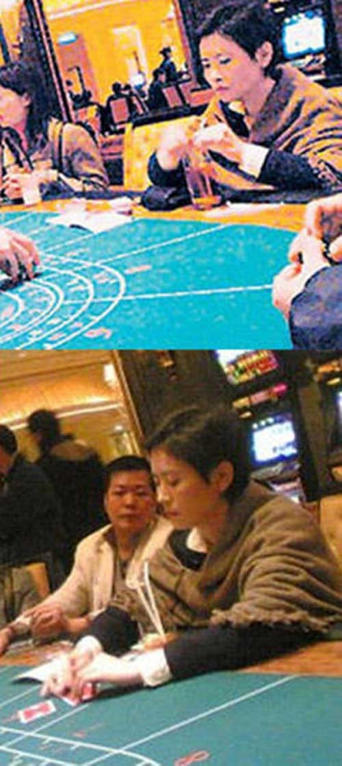 Hình ảnh Lam Khiết Anh tại sòng bạc.