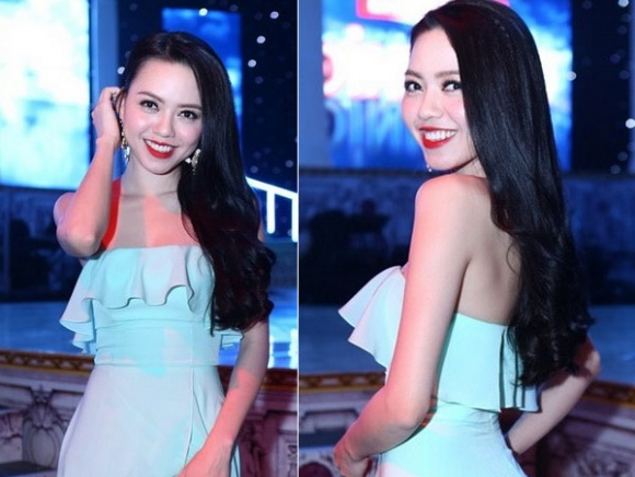 My nhan Viet dep tuyet tran voi 'con sot' mau xanh bac ha hinh anh