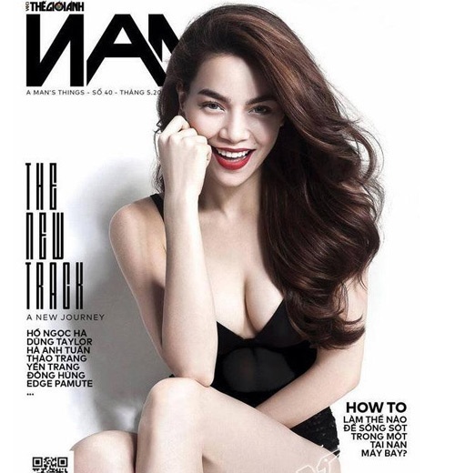Hồ Ngọc Hà nóng bỏng và sáng bừng trên trang bìa tạp chí.