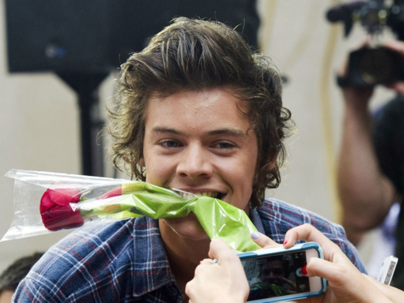 Harry Styles bat ngo cau hon fan nu truoc hang nghin nguoi hinh anh