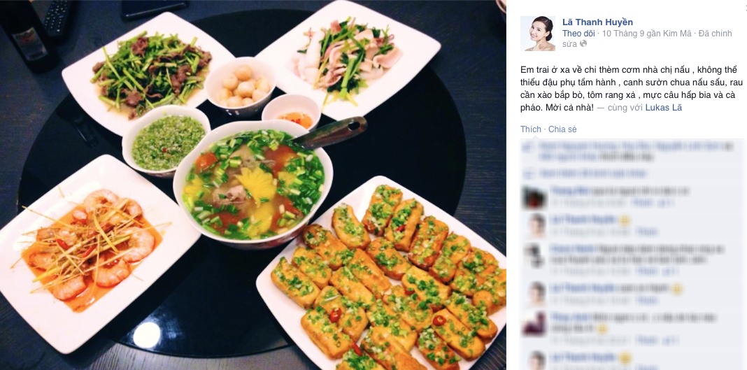 Mới đây, trên trang cá nhân, Lã Thanh Huyền cũng thể hiện sự quan tâm của mình dành cho em trai khi up ảnh 