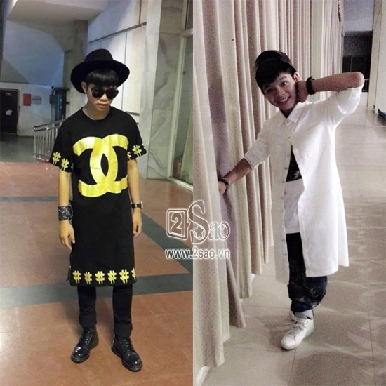 Và đôi khi phá cách bằng những trang phục áo dài.