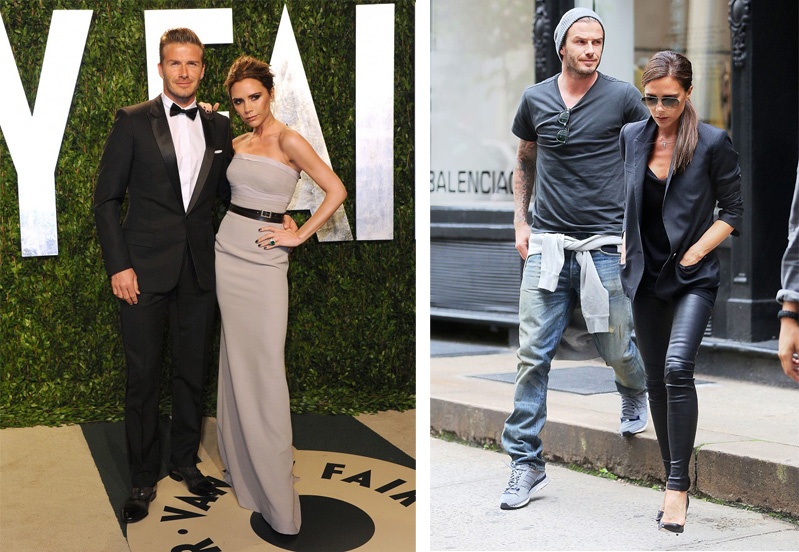 Vợ chồng nhà Beckham luôn ăn mặc sành điệu ở mỗi nơi họ xuất hiện.