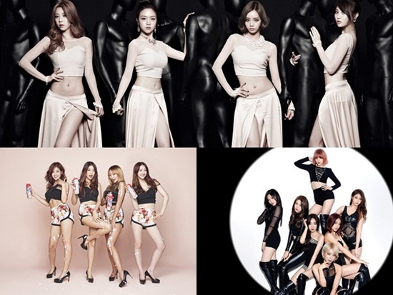 Nhóm thay đổi hình tượng sexy thành công gồm có Girl’s Day, Sistar, AOA.