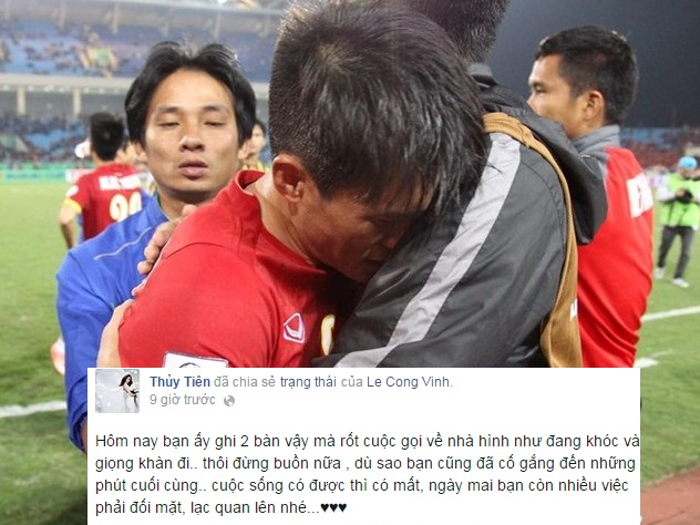 Thuy Tien muon khoc theo Cong Vinh sau that bai cua tuyen VN hinh anh