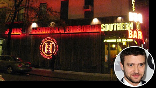 Nhà hàng của Justin Timberlake có cái tên khá lạ và độc: Southern Hospitality. Nhà hàng có 2 địa điểm được khai trương vào ngày 18/7/2007 tại New York.