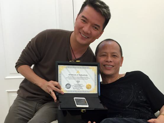 Mr. Dam duoc tang iPhone 6 dat vang, dinh kim cuong hinh anh