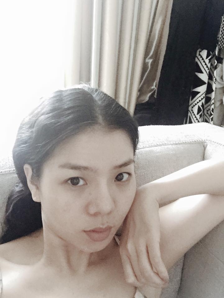 Lệ Quyên tự tin khoe mặt mộc hoàn toàn.