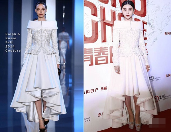 Nữ diễn viên tỏa sáng với váy trắng hiệu Ralph & Russo Couture trong sự kiện